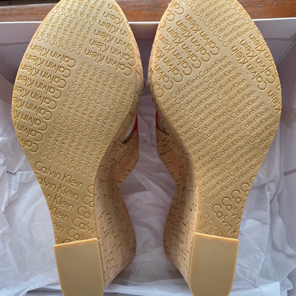 Calvin Klein Wedge Sandals Size 7.5 NWB - Picture 7 of 10